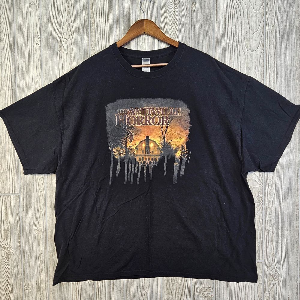 The Amityville Horror Movie Graphic T-Shirt 3X Horror Film Merchandise Black Tee